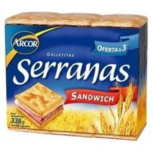 GALLETITAS SERRANAS SANDWICH X 336GR