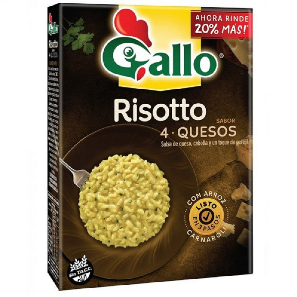 ARROZ GALLO RISOTTO CUATRO QUESOS X240GR