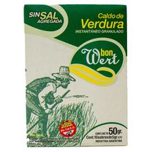 CALDO BON WERT VERDURA S/SAL 10X4.5GR