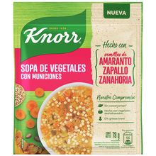 SOPA KNORR VEGETALES C/AMARANTO X 78 GR