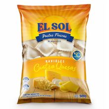 RAVIOLES EL SOL 4 QUESOS X500GR