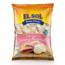 TORTELETIS JAMON Y MOZZARELLA EL SOL X500GR