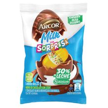 HUEVO DE CHOCOLATE ARCOR MILK C/SORPRESA X22GR