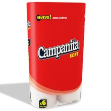 PAPEL HIGIENICO CAMPANITA SOFT 6X30M