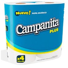 PAPEL HIGIENICO CAMPANITA PLUS 4X30MT