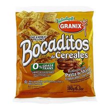 CEREALES BOCADITOS GRANIX CREMA DE MANI X180GRS