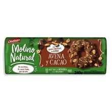 GALLETITAS OKEBON MOL.NAT.CACAO/AVENA X240GR