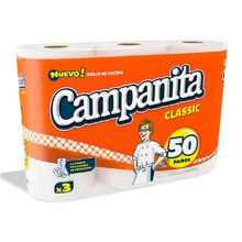 ROLLO DE COCINA CAMPANITA CLASSIC 3X50PAñOS