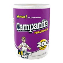 ROLLO DE COCINA CAMPANITA PRACTIROLLO 1X200PAñOS