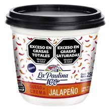 QUESO CREMA LA PAULINA JALAPEÑO X250GR
