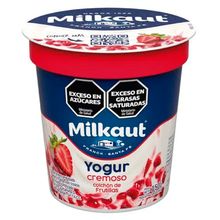 YOGURT MILKAUT FRUTILLA C/TROZ.X150GR