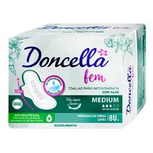 TOALLITAS DONCELLA INCON.TINENCIA MED. X8UN