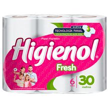 PAPEL HIGIENICO HIGIENOL FRESH ALOE 6X30MT