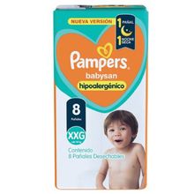 PAÑALES PAMPERS BABYSAN XXG X8UN