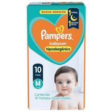 PAÑALES PAMPERS BABYSAN MED X10UN