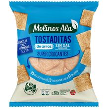 TOSTADAS MOLINOS ALA ARROZ S/SAL X100GR