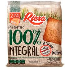 TOSTADAS RIERA 100 % INTEGRAL LIBRES X 200 GR