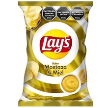 PAPAS LAYS SABOR MOSTAZA Y MIEL X 77 GRS