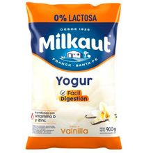 YOGUR MILKAUT VAINILLA 0%LACTOSA X900ML