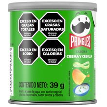 PAPAS PRINGLES TUBO CREMA Y CEBOLLA X 39 GRS
