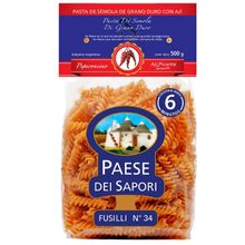 FIDEOS PAESE DAI SAPORI FUSILLI 34 PEPER.X500GR