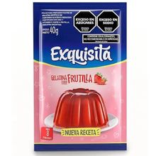 GELATINA EXQUISITA NVA RECETA FRUTILLA X40GR