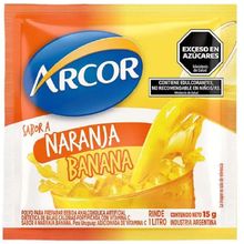 JUGO EN POLVO ARCOR NARANJA BANANA X15GR