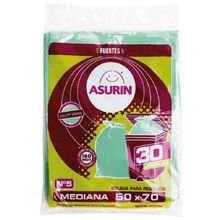 BOLSA RESIDUO ASURIN VERDE 50X70 X30UN