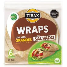 TORTILLA DE TRIGO TIBAX CON SALVADO X 420 GR