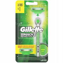 GILLETTE MACH 3 SENSITIVE ALOE MAQ.+REP.