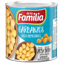 GARBANZOS SECOS REMOJADOS DE LA FAMILIA X300GR