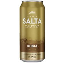 CERVEZA SALTA CAUTIVA RUBIA LATA X473ML