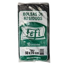 BOLSA RESIDUO FEFI 50X70CM X10UN NEGRA