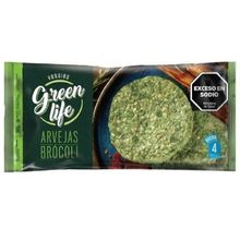 MEDALLONES GREEN LIFE ARVEJA Y BROCOLI X4UN