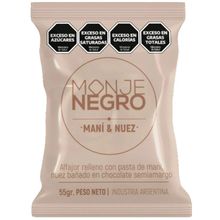 ALFAJOR MONJE NEGRO MANI Y NUEZ X60GR