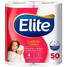 PAPEL HIGIENICO ELITE CUIDADO CLASICO 4X50 MT